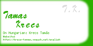 tamas krecs business card